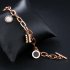  Indonesia Direct  Women Simple Stylish Jewelry Elegant Exquisite Bracelets Roman Digital Pendant Rose Gold Hand Chain Rose gold