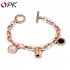 Indonesia Direct  Women Simple Stylish Jewelry Elegant Exquisite Bracelets Roman Digital Pendant Rose Gold Hand Chain Rose gold