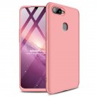 ID for Oppo A7 Ultra Slim PC Back Cover Non-slip Shockproof 360 Degree Full Protective Case Rose gold_Oppo A7