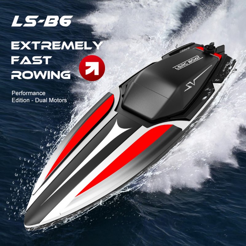 B6 Summer Remote Control Boat Water Toy Racing Rowing Double Propeller Electric High-speed Speedboat 