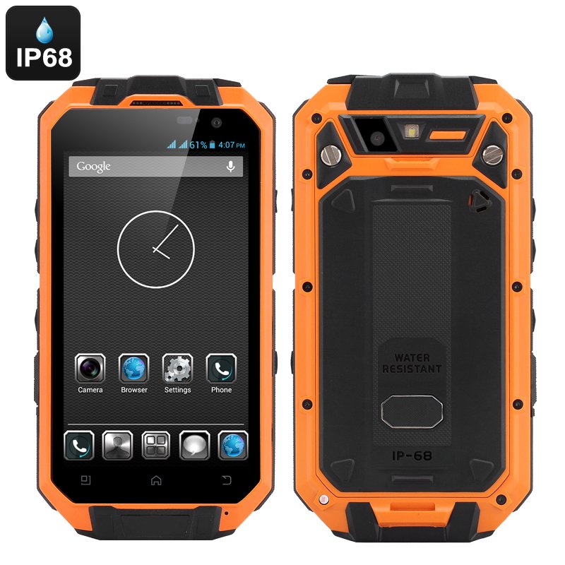 Rugged IP68 Android Smartphone 'T3S' (Orange)