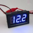 US 0.56 Inch 2-wire Voltage Meter Head LED Digital Voltmeter with <span style='color:#F7840C'>Reverse</span> Polarity Protection Blue DC5.00-30.0V