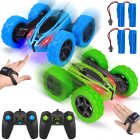  US Direct  1 ABS stunt car 1165A with watch remote control  2pcs   4 electricity  blue green