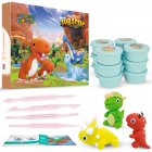 US 1 Box Of Clay 12 Themed Clay Toys Dinosaur theme