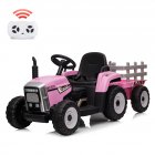 US US RCTOWN 12V Kids Electric Tractor Battery Powered Ride On Car Pink 25W