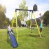  US Direct  1 Set 5 in 1  Outdoor  Toddler  Swing  Set Heavy duty A frame Swing For Backyard Playground Yellow