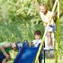  US Direct  1 Set 5 in 1  Outdoor  Toddler  Swing  Set Heavy duty A frame Swing For Backyard Playground Yellow