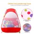  US Direct  1 Set Children Triangular  Gaming  Tent With Tunnel Indoor Outdoor Ball Pit Theater For Kids Red