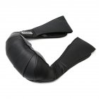 [US Direct] 1 Set Leather U-shaped Shoulder  Neck  Massager 4 Keys 3-speed 4 Wheel Rolling Kneading Massager Black