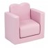  US Direct  1 Set N101 Single 2 in 1 Pu 49 32 39cm Rectangular Pink Modern Sofa For Over 1 Year Old Kids Pink