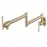  US Direct  1 Set Of Brass Wall mounted Faucet Double Joint Swing Arms Solid Brass Folding Faucet Brushed gold