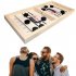  US Direct  1 Set Of Mdf Board  Game Ice Hockey Game Desktop Sports Board Game For Family Games Night Fun Wood color