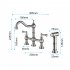  US Direct  1 Set Of Stainless Steel Kitchen  Bridge  Faucet Sink Faucets Spot Resist In Spout Reach Natural color