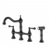  US Direct  1 Set Of Stainless Steel Kitchen Bridge Faucet Sink Faucets Spot Resist In Spout Reach black