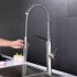  US Direct  1 Set Of Stainless Steel Kitchen  Faucet Non contact Pull down With Sprayer For Kitchen Sink silver