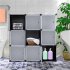  US Direct  1 Set Of Storage Organizer Diy 9 cube Storage Shelving With Doors For Bedroom Living Room White door black body