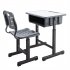  US Direct  1 Set Student  Desk  Chair  Set  A Density Board Plastic Black Paint White Surface Ergonomic Children Sturdy Table 60x45x 67 5 76 cm  Gray black