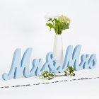 [US Direct] 1 Set Wooden Mr  And  Mrs  Letter  Ornament Wedding Props Large Photography Props Sky blue