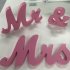  US Direct  1 Set Wooden Mr  And  Mrs  Letter  Ornament Wedding Props Large Photography Props Pink