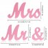  US Direct  1 Set Wooden Mr  And  Mrs  Letter  Ornament Wedding Props Large Photography Props Pink
