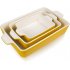  US Direct  1 ceramic set of three  11 7  8 75  6 5   colored glaze relief baking trays