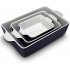  US Direct  1 ceramic set of three  11 7  8 75  6 5   colored glaze relief baking trays