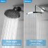  US Direct  1 set ABS SS Shower Arm 6  Single Function Silicone Shower Overhead Spray Set A99100
