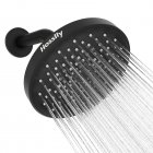  US Direct  1 set ABS SS Shower Arm 6  Single Function Silicone Shower Overhead Spray Set A99100