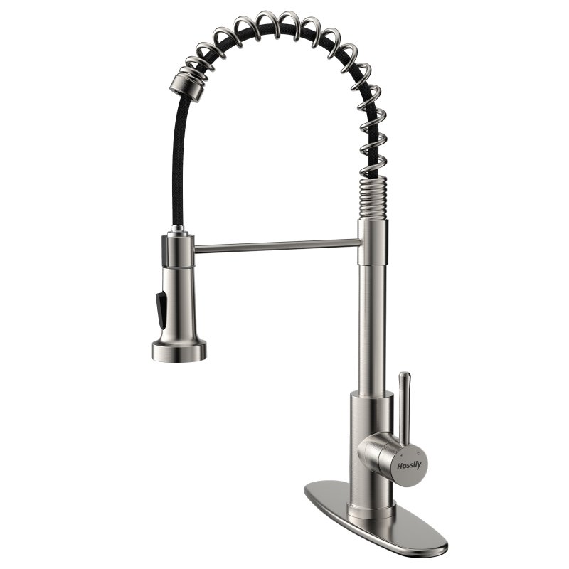 [US Direct] 1 stainless steel 2001CM spring kitchen faucet