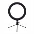  US Direct  10 Inch 25cm Live Fill Light With Stand 14 5w 5v 140led 2835 Lamp Beads Dimmable Usb Ring Light black