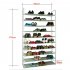  US Direct  100cm 10 Layer Shoe  Rack Household Portable Ultra Large Capacity Shoe Mount Gray