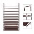 US Direct  100cm 10 Tiers Shoe Rack Super Wide Extra Large Simple Assembly Shoe Shelf Storage Organizer With Handle coffee