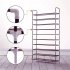  US Direct  100cm 10 Tiers Shoe Rack Super Wide Extra Large Simple Assembly Shoe Shelf Storage Organizer With Handle coffee