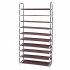  US Direct  100cm 10 Tiers Shoe Rack Super Wide Extra Large Simple Assembly Shoe Shelf Storage Organizer With Handle coffee