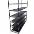  US Direct  100cm Wide Shoe  Rack Organizer Storage Shoes Shelves Space 10 Tier Standing black