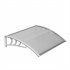  US Direct  100x80 Household Door Window Rain Cover Eaves  Canopy Mini Shelter Transparent plate White bracket