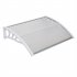  US Direct  100x80 Household Door Window Rain Cover Eaves  Canopy Mini Shelter Transparent plate White bracket