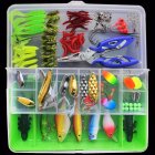 [US Direct] 101 Pieces Set Multifunctional Full Swimming Layer Fishing Tackle Green Box