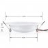  US Direct  10W RGB Ceiling Lamp 85 265V 7Colors Change Romote Control Downlight 140x140x35mm