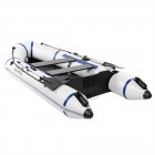 US 10ft 330kg Assault Boat Paddle Lock Design Inflatable Boat Kit Grey White