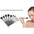  US Direct  10pcs Mini Travel Makeup  Brush  Set Soft Nylon Bristles Premium Powder Blush Concealer Eye Shadow Professional Makeup Brush Kit As shown
