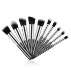 [US Direct] 10pcs Mini Travel Makeup  Brush  Set Soft Nylon Bristles Premium Powder Blush Concealer Eye Shadow Professional Makeup Brush Kit As shown