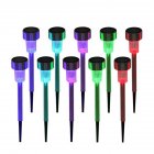 US 10pcs Solar <span style='color:#F7840C'>Garden</span> Lights Led Pathway Landscape Lighting For Patio Yard Colorful