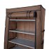  US Direct  10tiers Shoe  Rack With Dustproof Cover Closet Shoe Storage Cabinet Organizer Brown