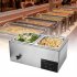  US Direct  110v 10 6qt 10l 600w 2 Grid Food Warmer Adjustable Temperature Stainless Steel Insulation Pot For Displaying Food silver