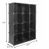  US Direct  12 cube Storage Shelf Diy Stackable Square Cubes Bookcase Bookshelf Cabinet Storage Organizer black