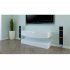  US Direct  120cm Led Tv Cabinet High Strength Space saving Upper Lower Tv Console With Rgb Led Light For Living Room White