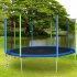  US Direct  12Ft Trampoline For Kids With Safety Enclosure Net  Ladder And 8 Wind Stakes  Round Outdoor Recreational Trampoline