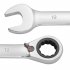  US Direct  12PCS 8 19mm Reversible Ratcheting Combination Wrench Set CR V Silver