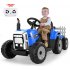  US Direct  12V Battery Powered Electric Tractor with Trailer  Toddler Ride On Car w Remote Control 7 LED Headlights 2 1 Gear Shift MP3 Player USB Port for Kids